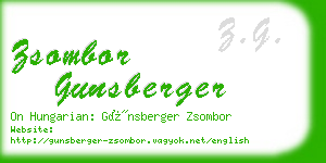 zsombor gunsberger business card